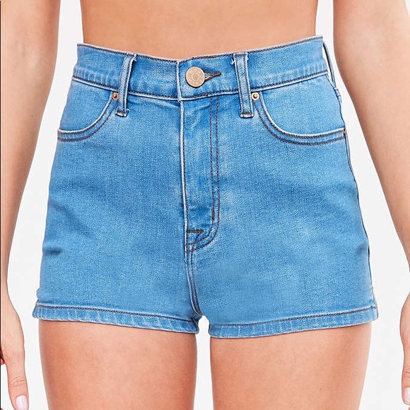 NWT UO Super High Rise Pin Up Cheeky Jean Shorts - Picture 2 of 4